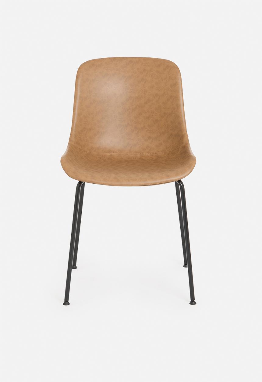 Sixth Floor - Santiago pu dining chair - tan