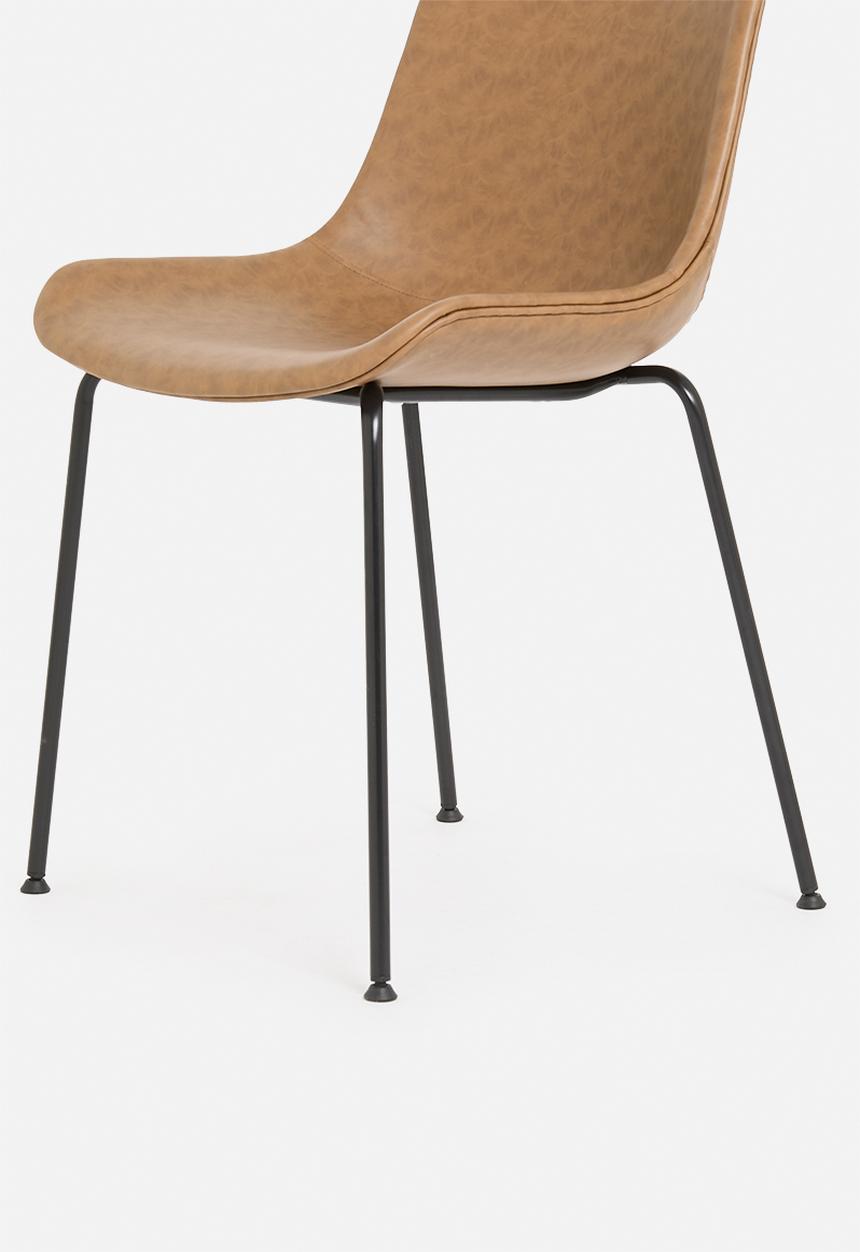 Sixth Floor - Santiago pu dining chair - tan