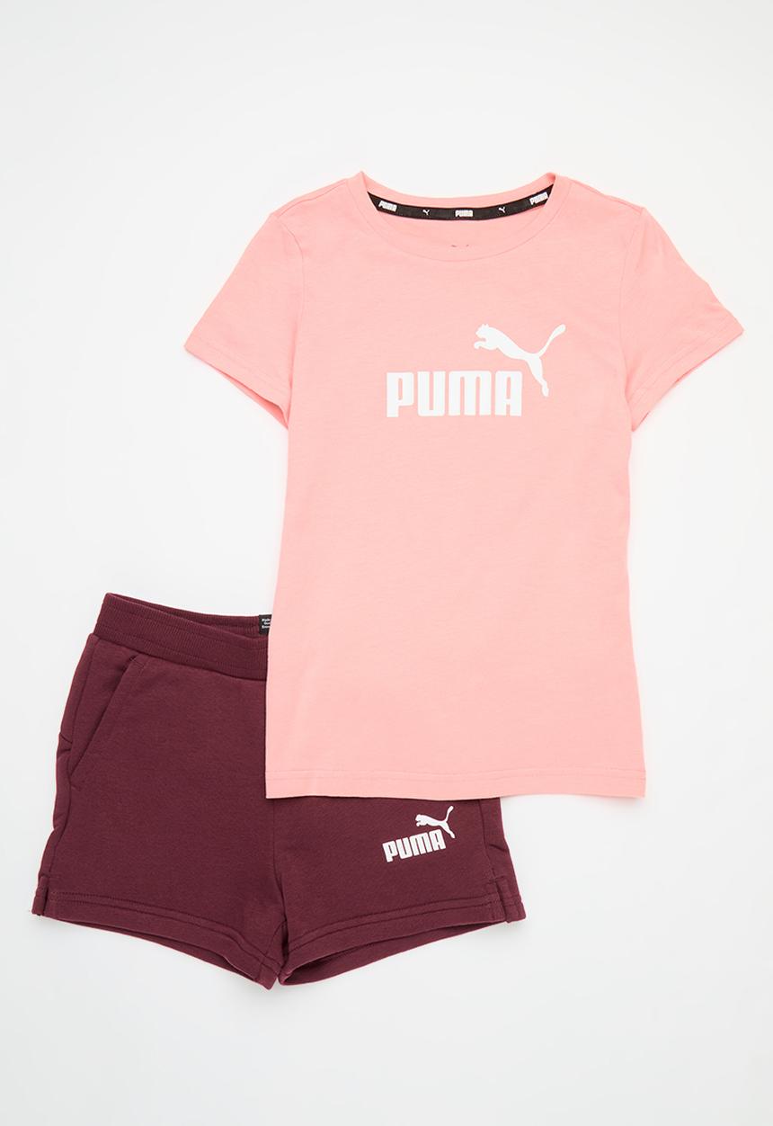 PUMA - Logo tee & shorts set - peach smoothie