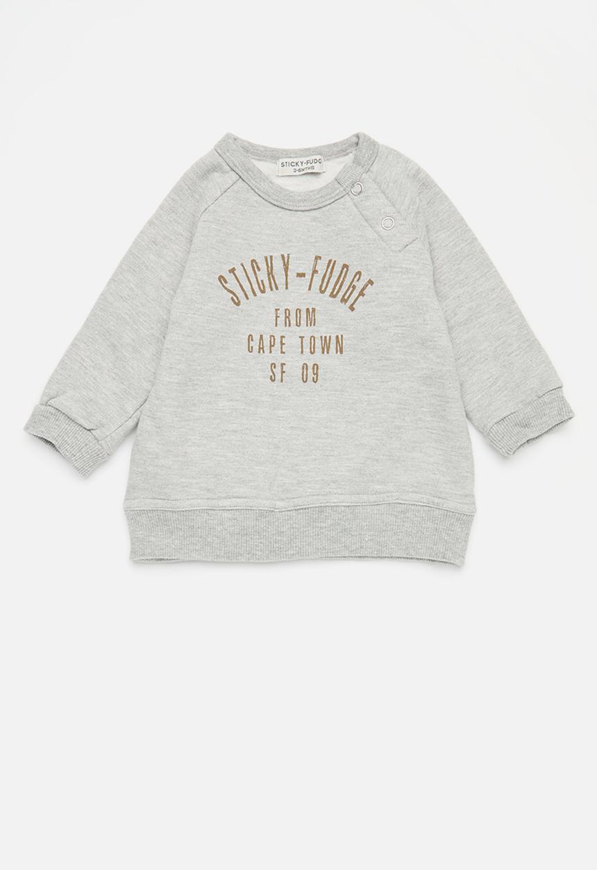 Sticky Fudge - Baby branded sweater - grey