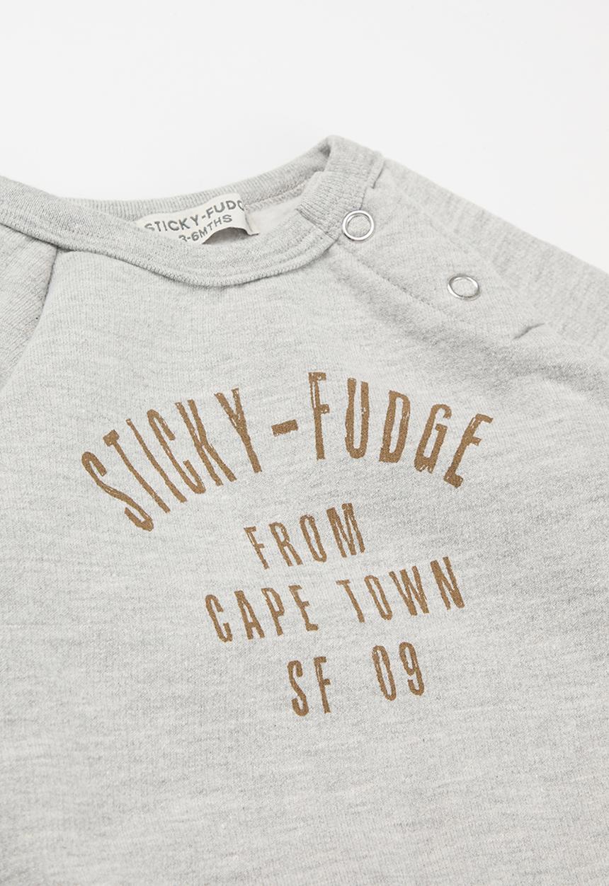 Sticky Fudge - Baby branded sweater - grey