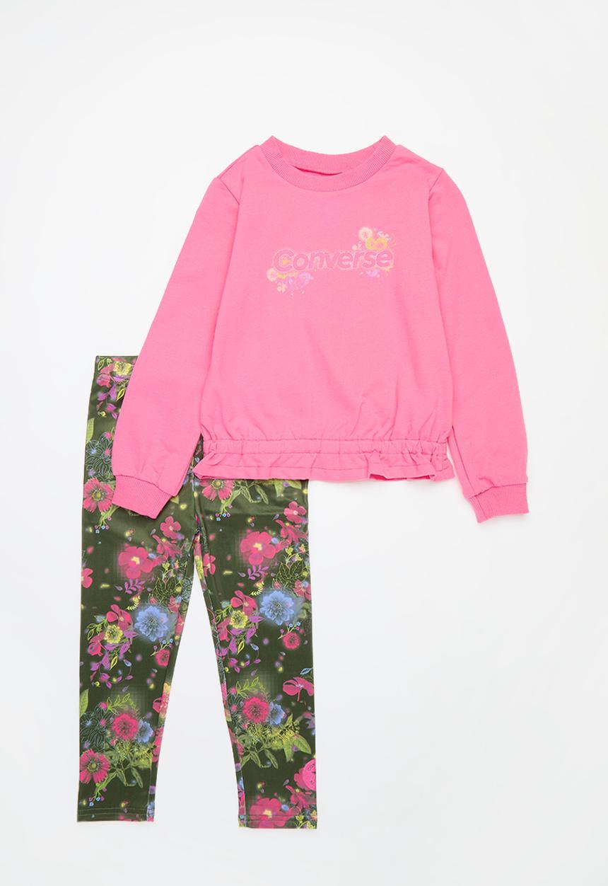 Converse - Converse graphic crew and leggings set - converse utility
