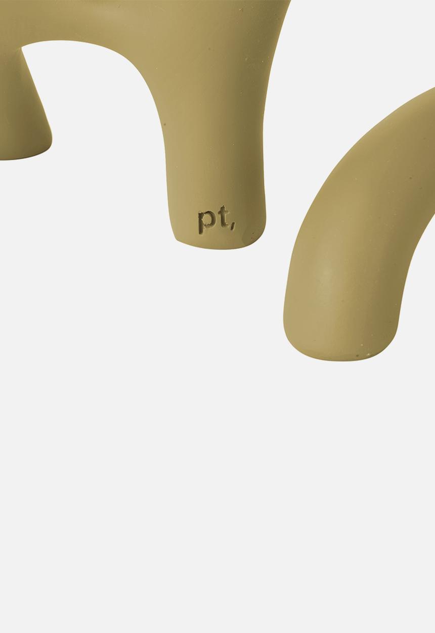 Present Time - Candle Holder Swirls - Latte Brown