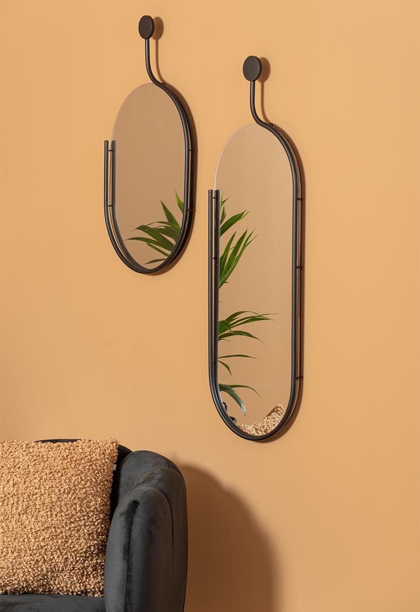 Present Time - Mirror Elliptical Medium - Black 