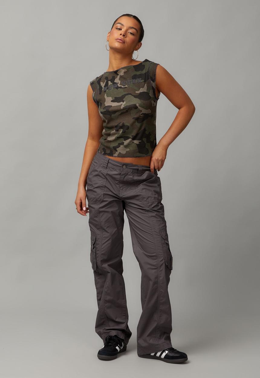 Factorie - Cap Sleeve Tank - Camo/New York