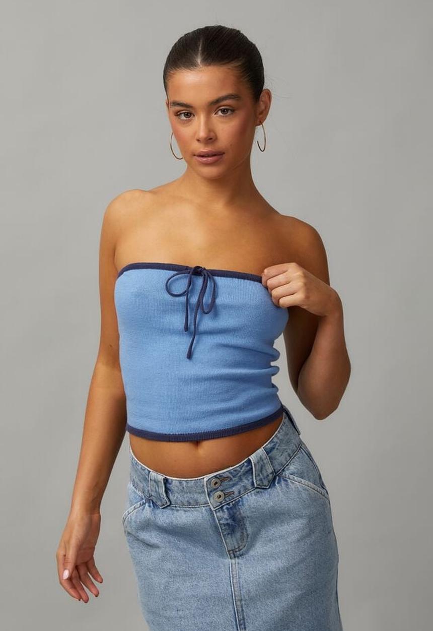 Factorie - Knit jacquard bandeau - blue/navy