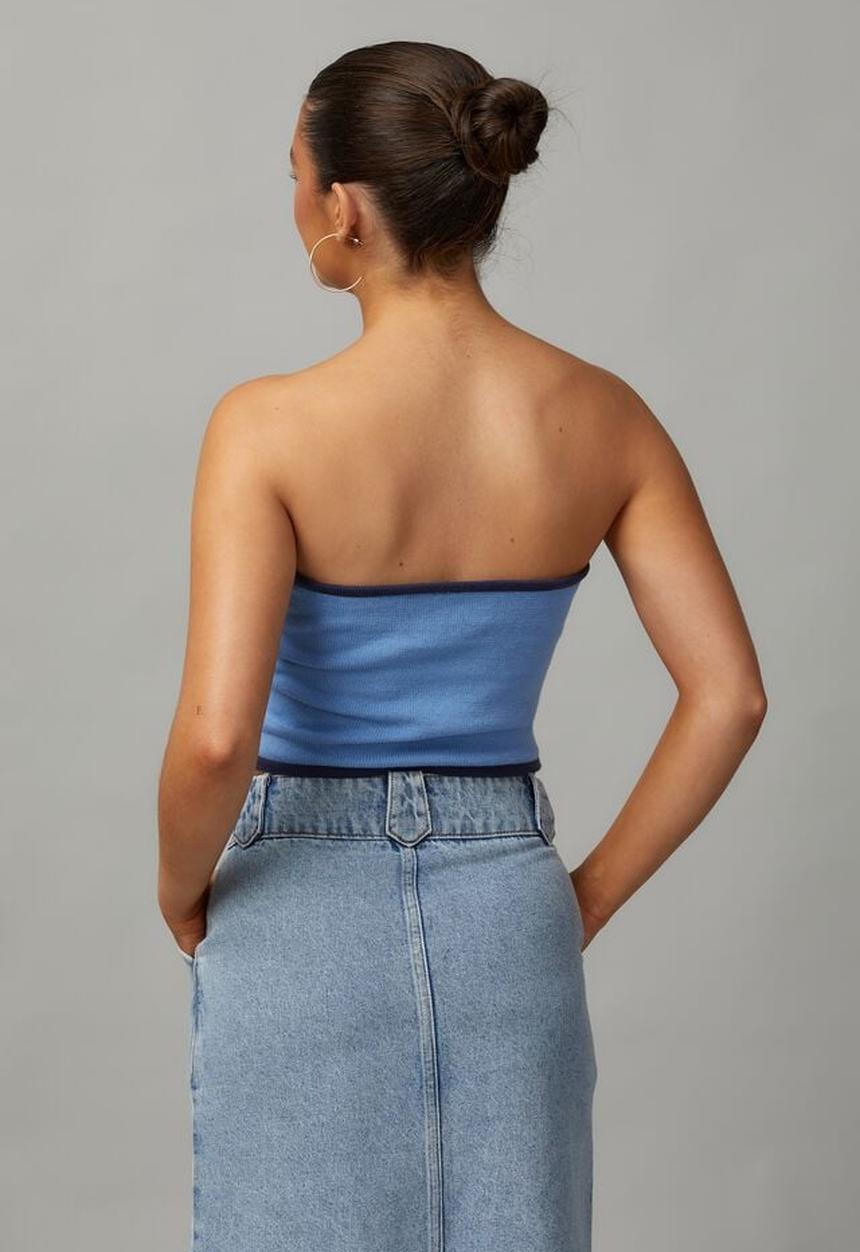 Factorie - Knit jacquard bandeau - blue/navy