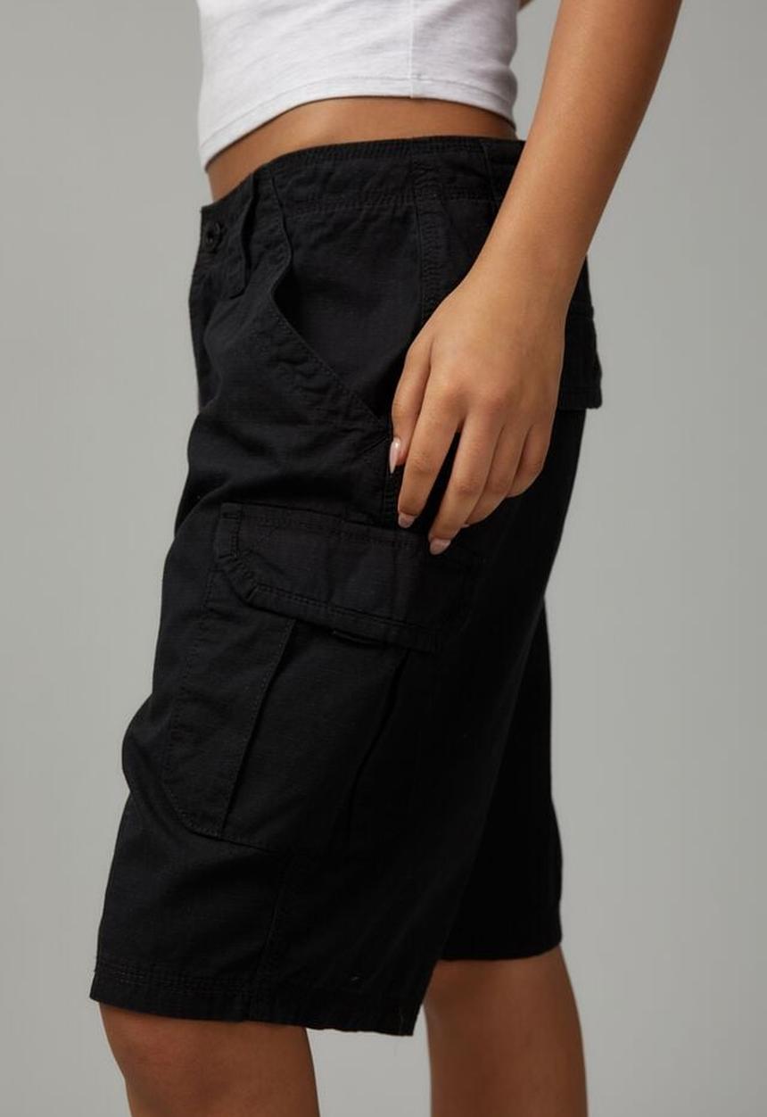 Factorie - Marley cargo jort - black