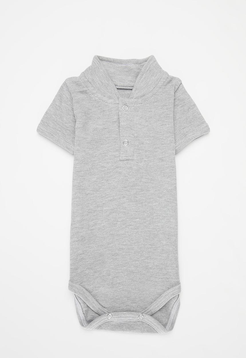 Little Lumps - Tab Onesie - Grey