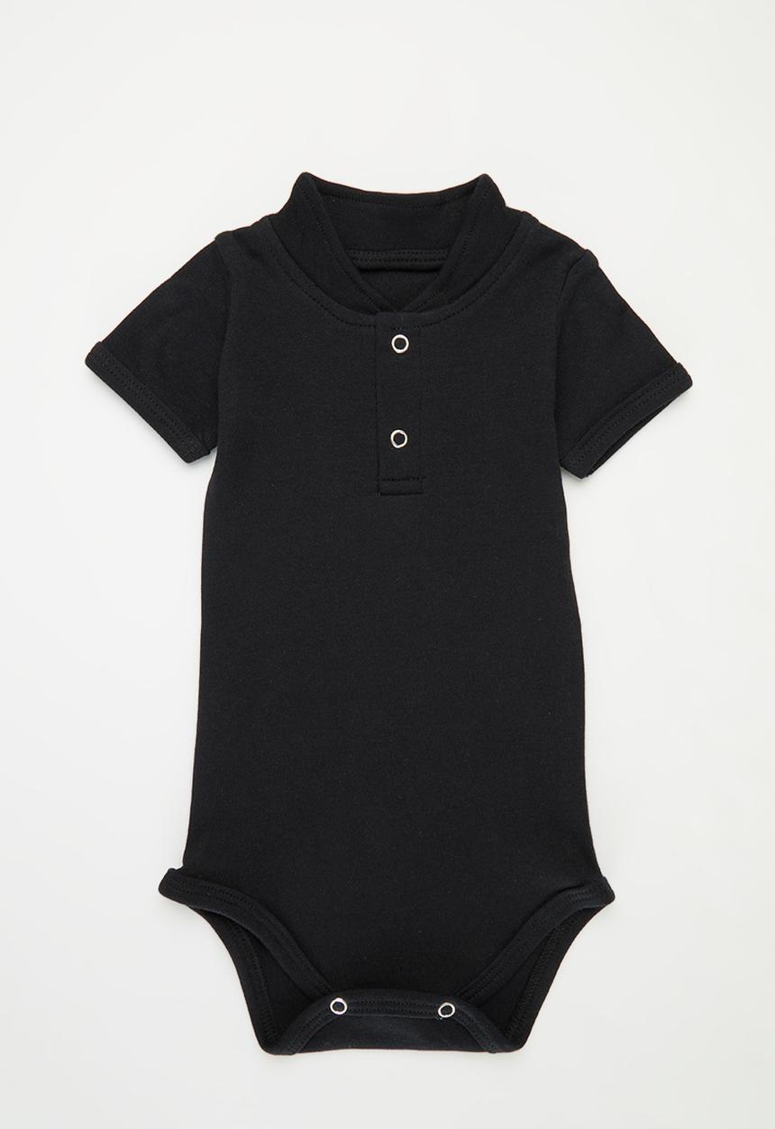 Little Lumps - Tab Onesie - Black
