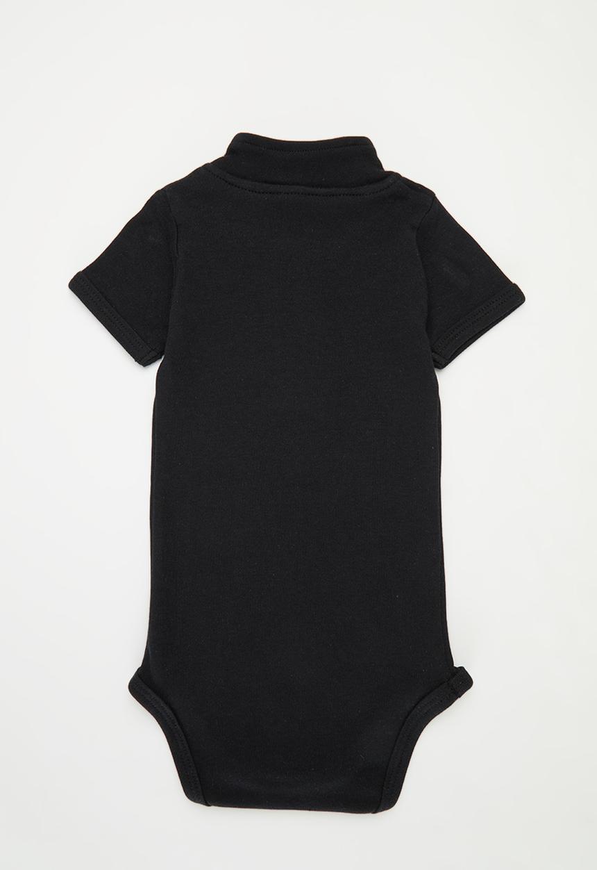Little Lumps - Tab Onesie - Black