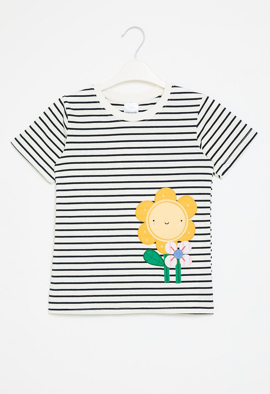 Pop Candy - Striped tee - black and white