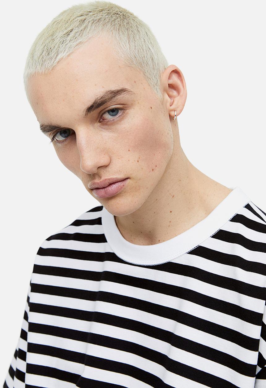 H&M - Coolmax® relaxed fit t-shirt - black/white striped