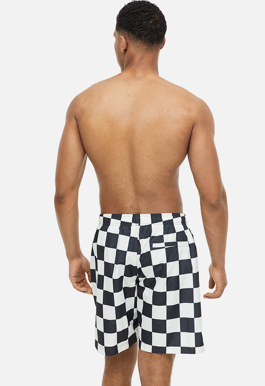 H&M - Patterned swim shorts - black/white checked
