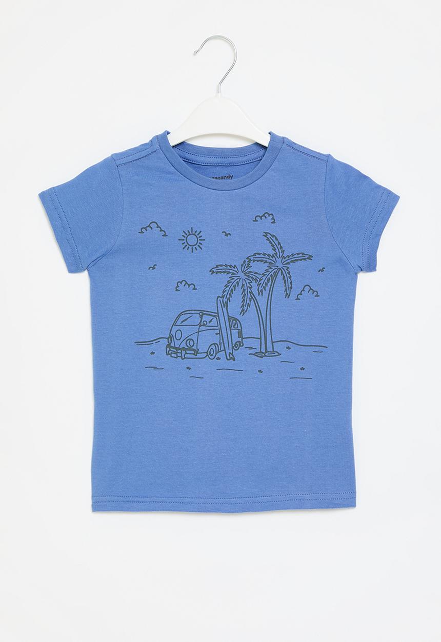 Pop Candy - Printed  tee - blue