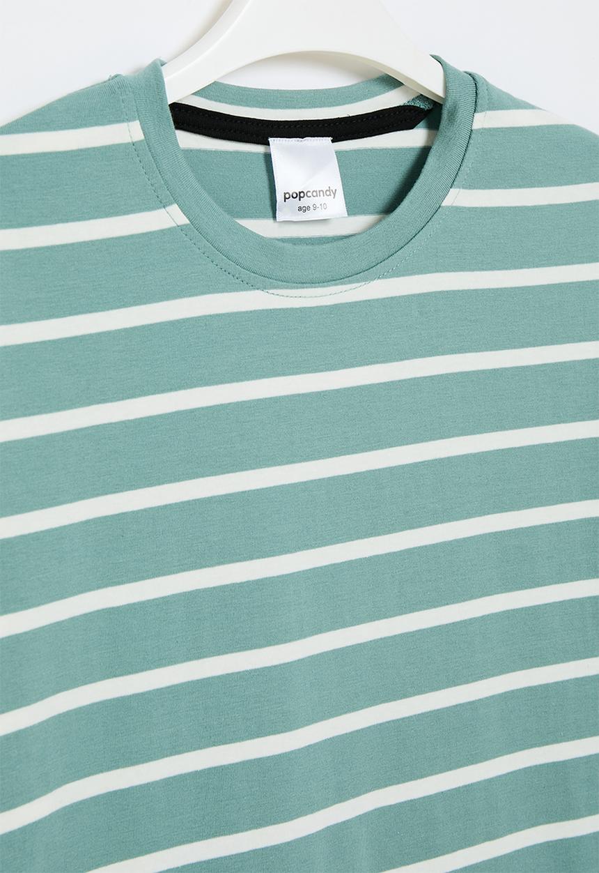 Pop Candy - Striped tee - blue & white