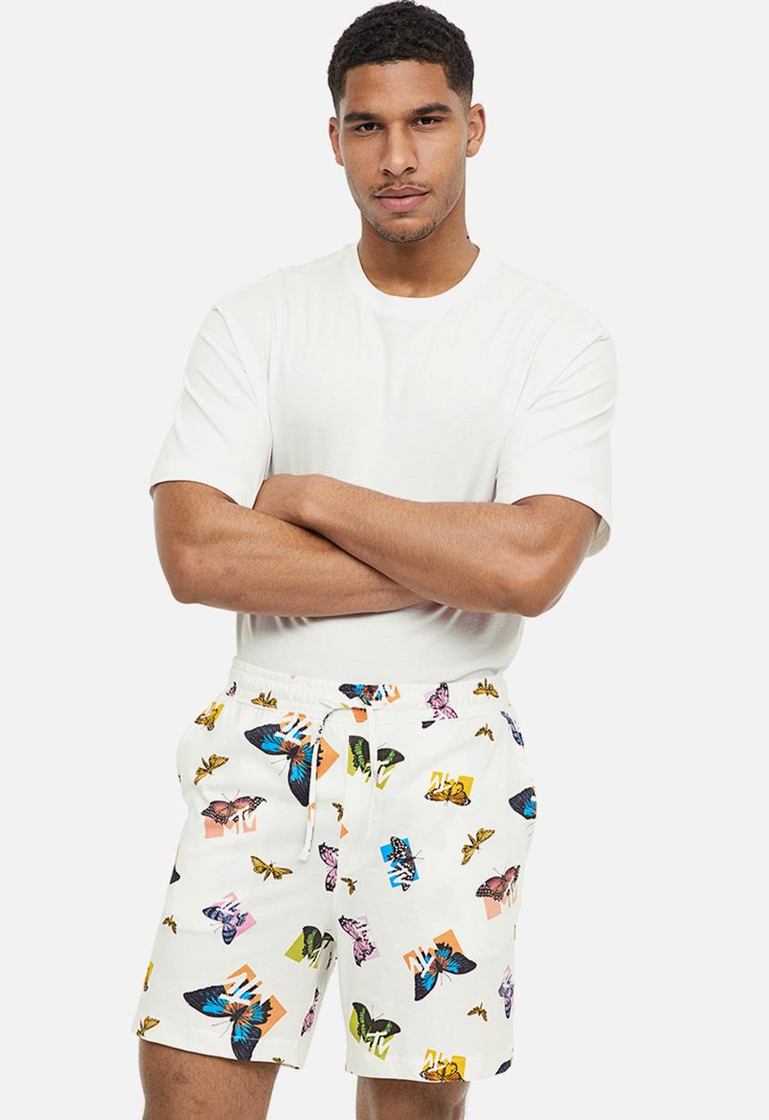 H&M - Patterned pyjama shorts - white/mtv