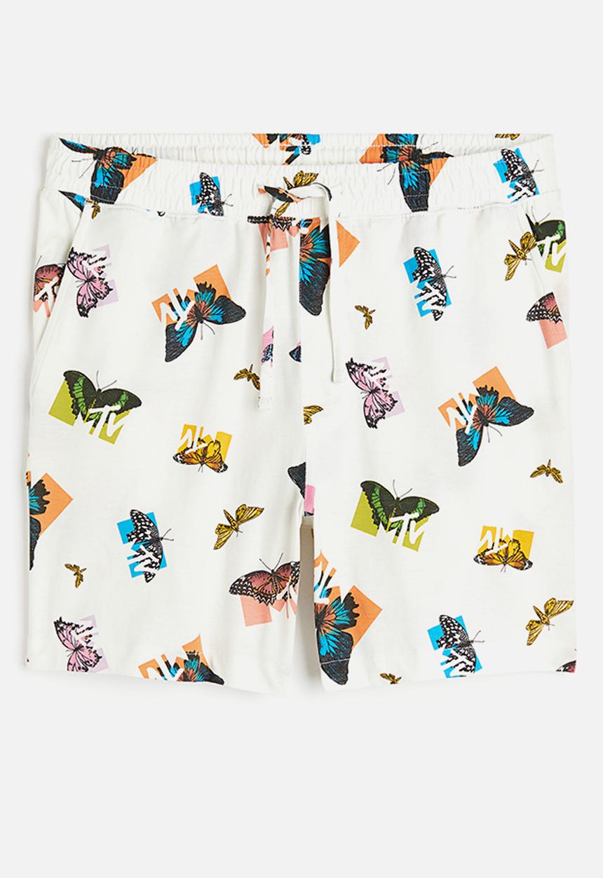 H&M - Patterned pyjama shorts - white/mtv