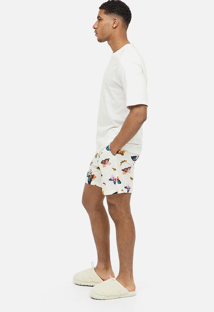 H&M - Patterned pyjama shorts - white/mtv
