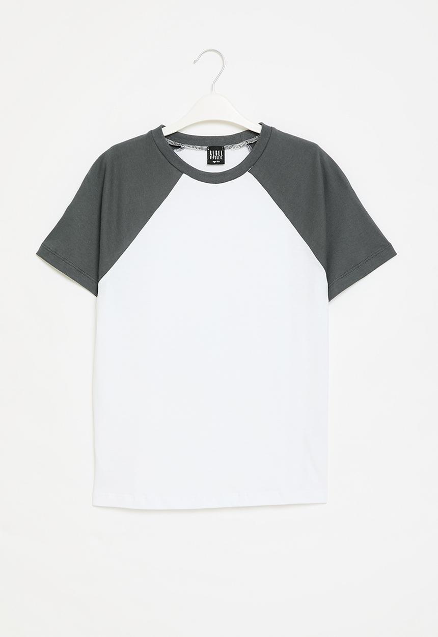 Rebel Republic - Printed tee - holly gun metal/white