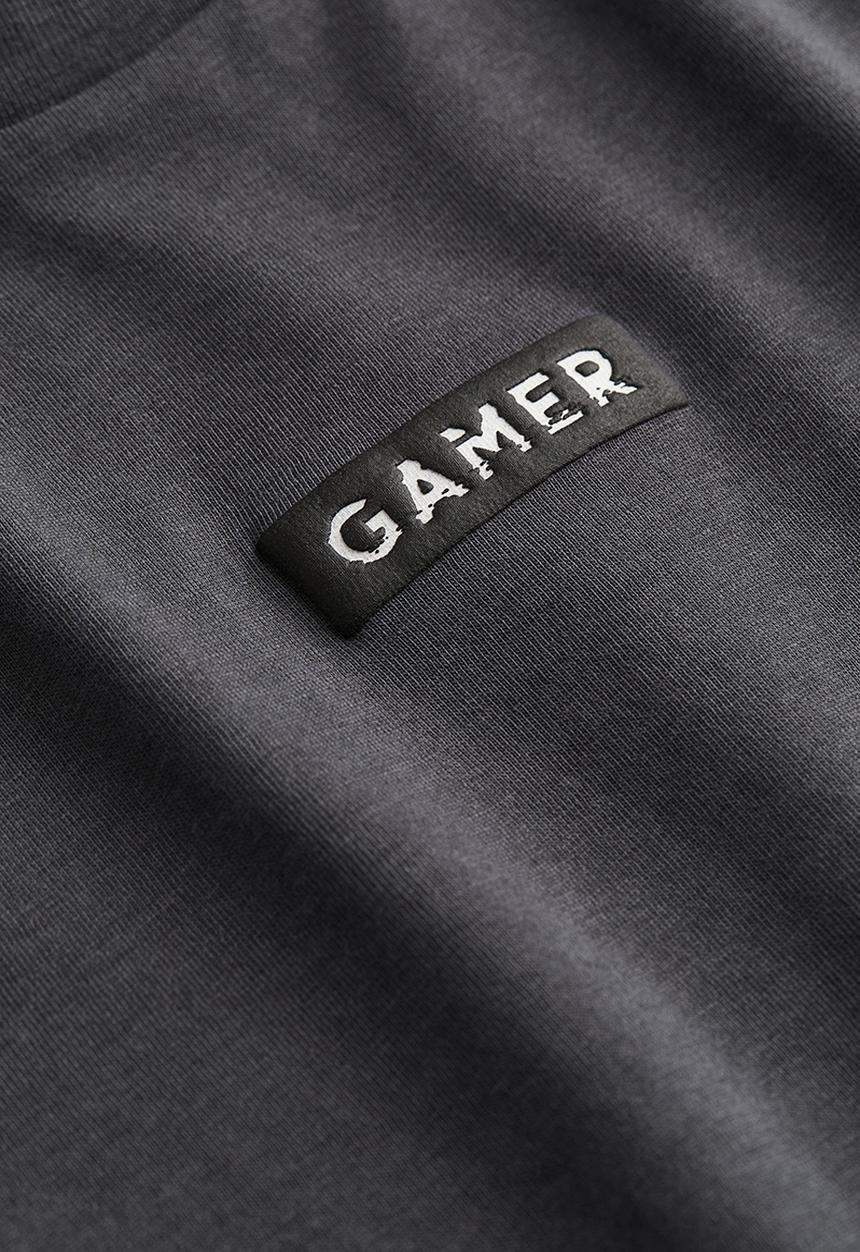 H&M - T-shirt - dark grey gamer 