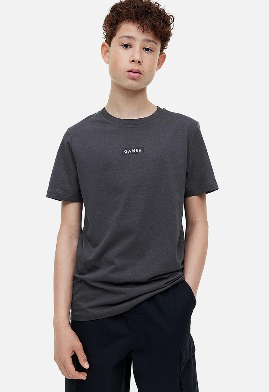 H&M - T-shirt - dark grey gamer 