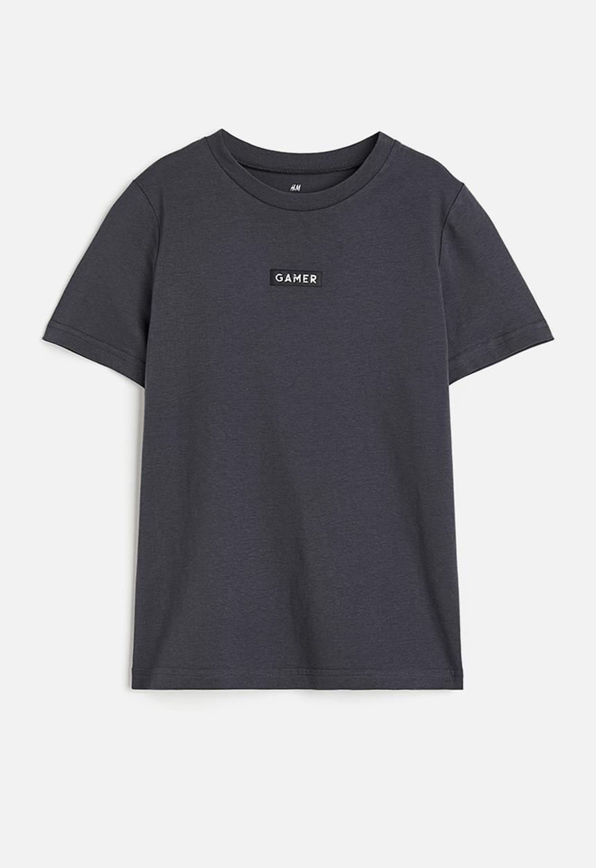 H&M - T-shirt - dark grey gamer 