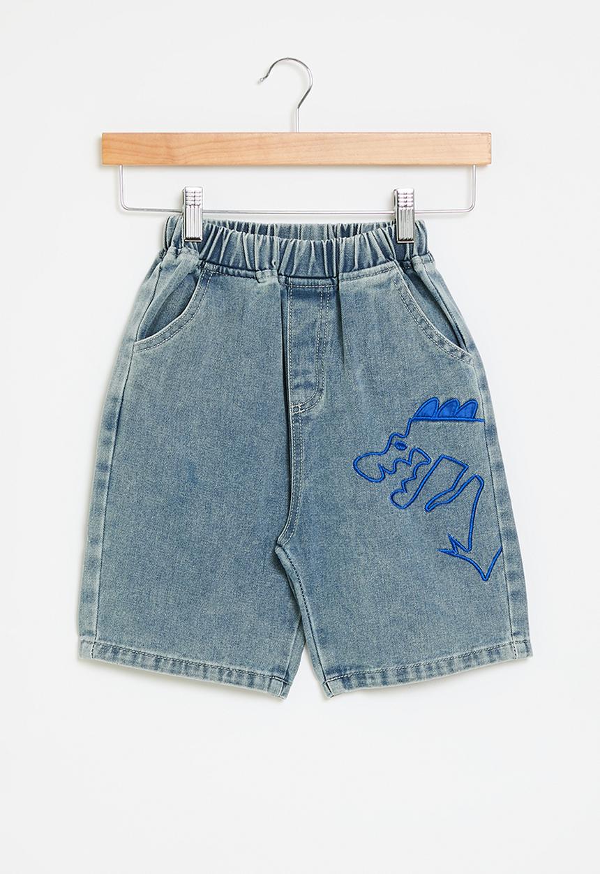 Pop Candy - Printed denim shorts - stone wash
