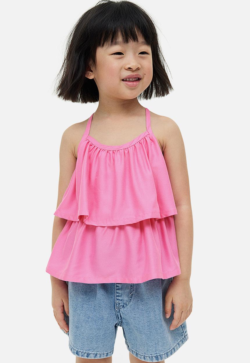 H&M - Tiered blouse - pink