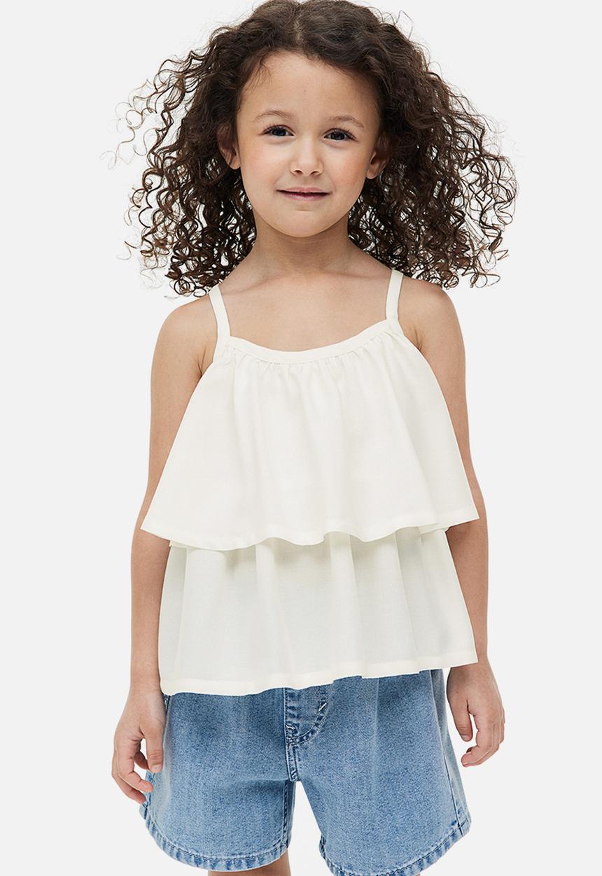 H&M - Tiered blouse - white