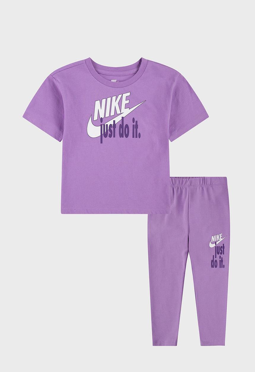 Nike - Nike boxy tee and leggings set - rush fuchsia