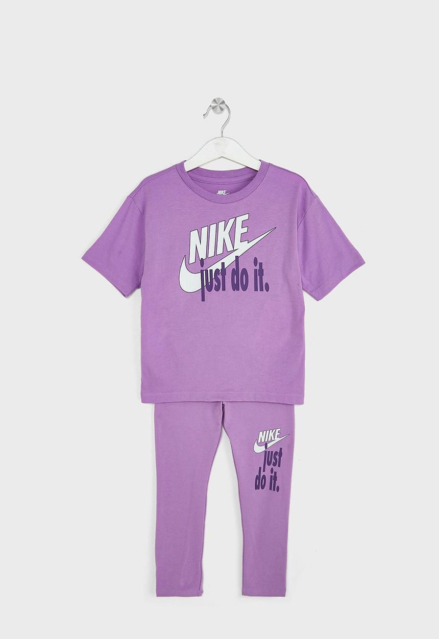 Nike - Nike boxy tee and leggings set - rush fuchsia