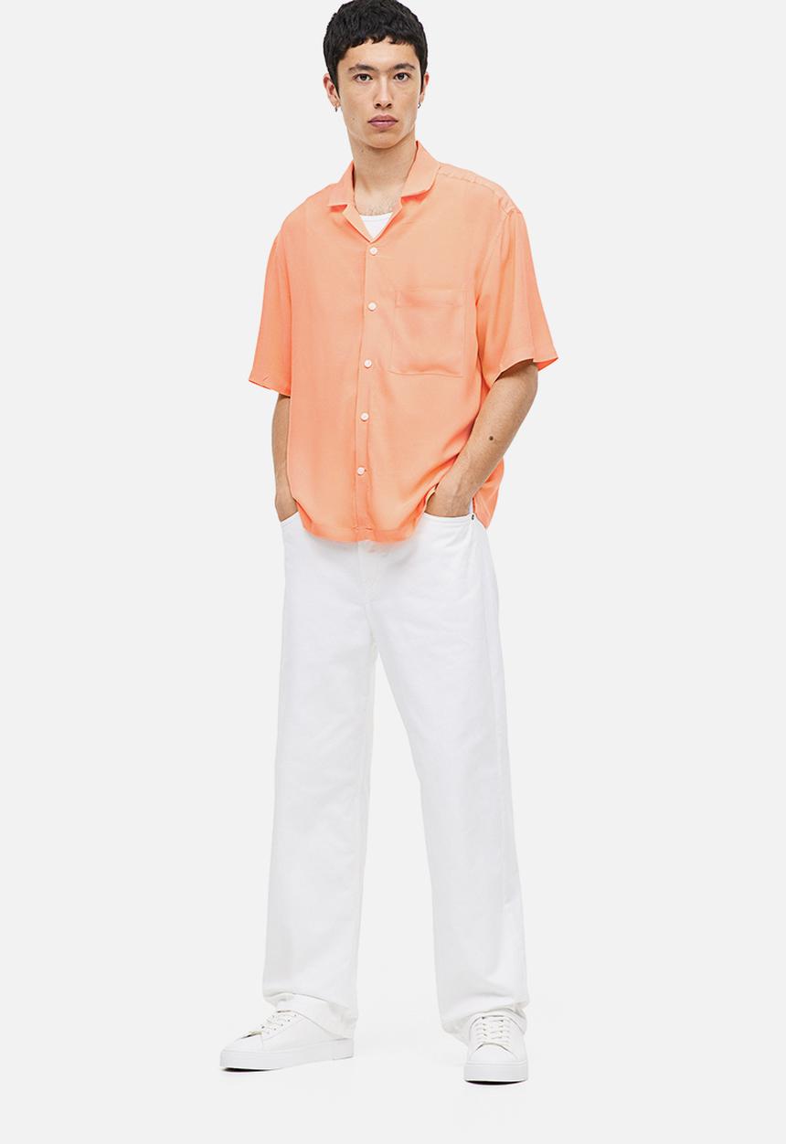 H&M - Relaxed fit resort shirt - apricot