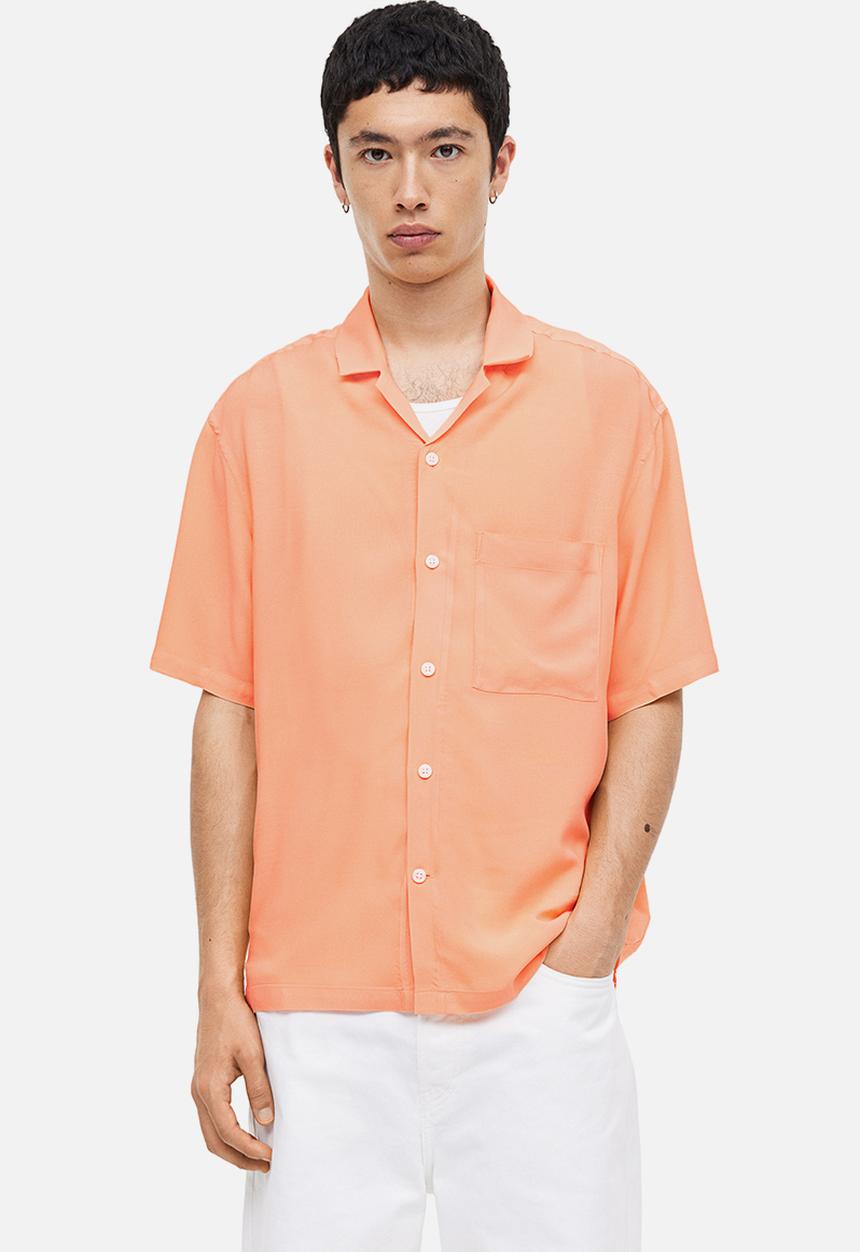 H&M - Relaxed fit resort shirt - apricot
