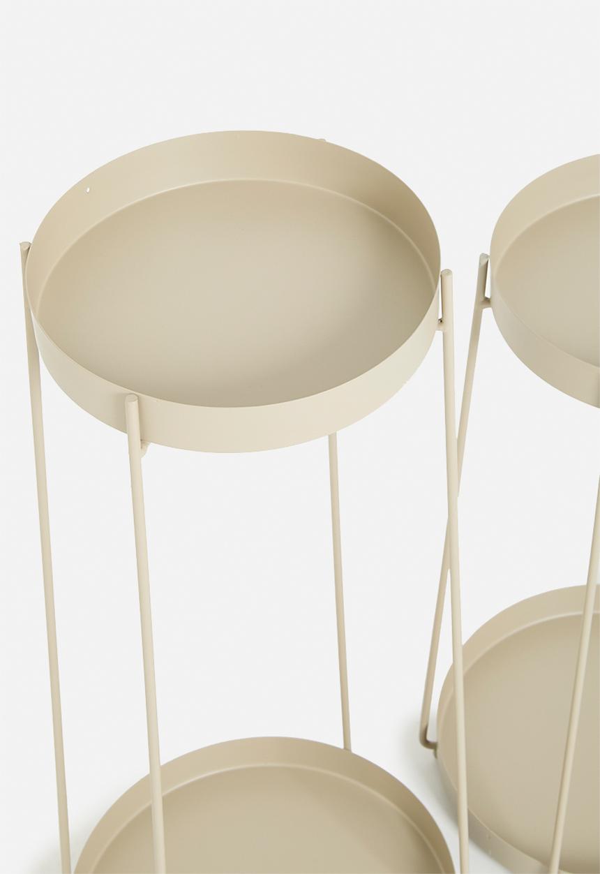 H&S - Aria flowerpot stand set of 2 - neutral
