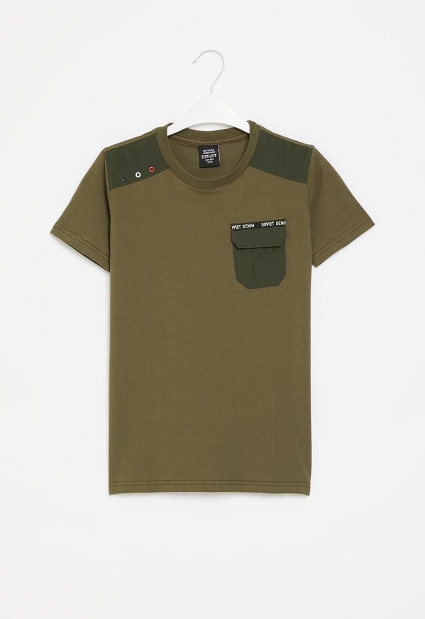 SOVIET - Boys fashion tee - olive