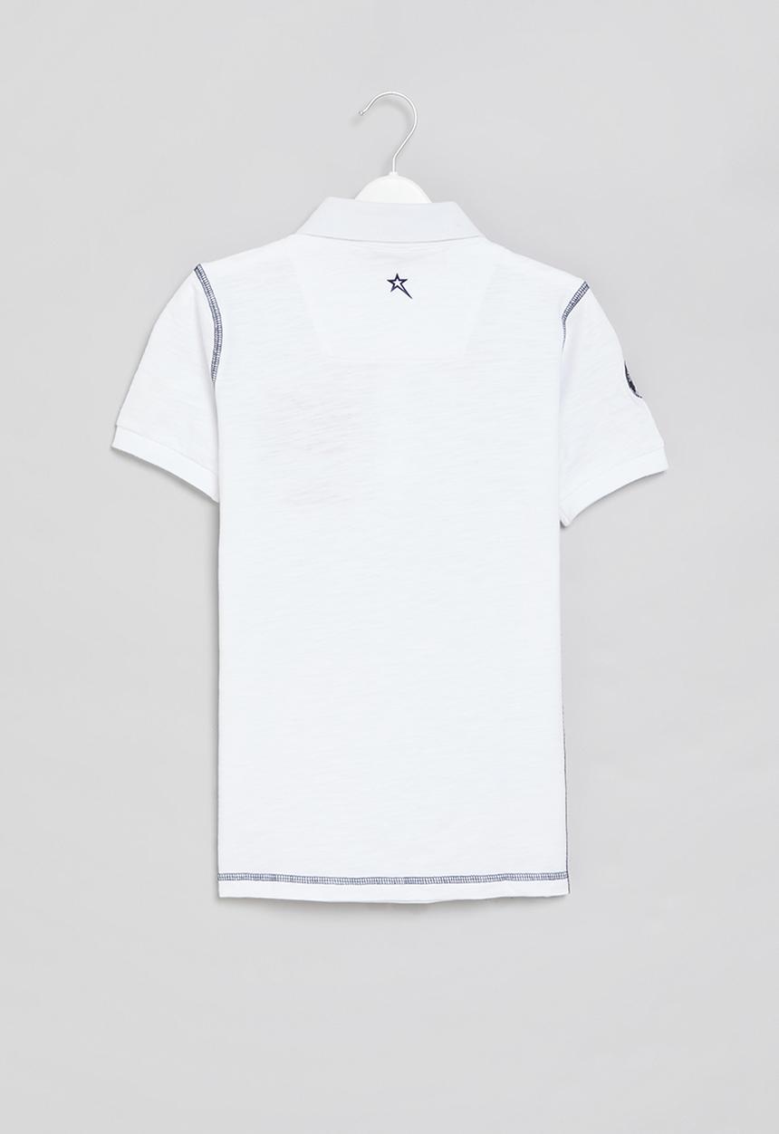 SOVIET - Short sleeve fashion golfer - white