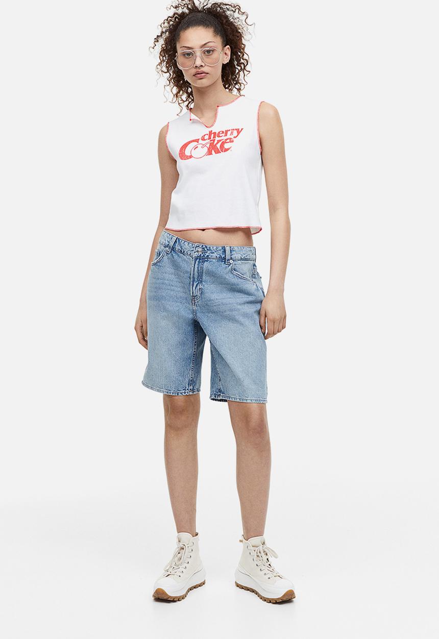 H&M - Bermuda low shorts - denim blue