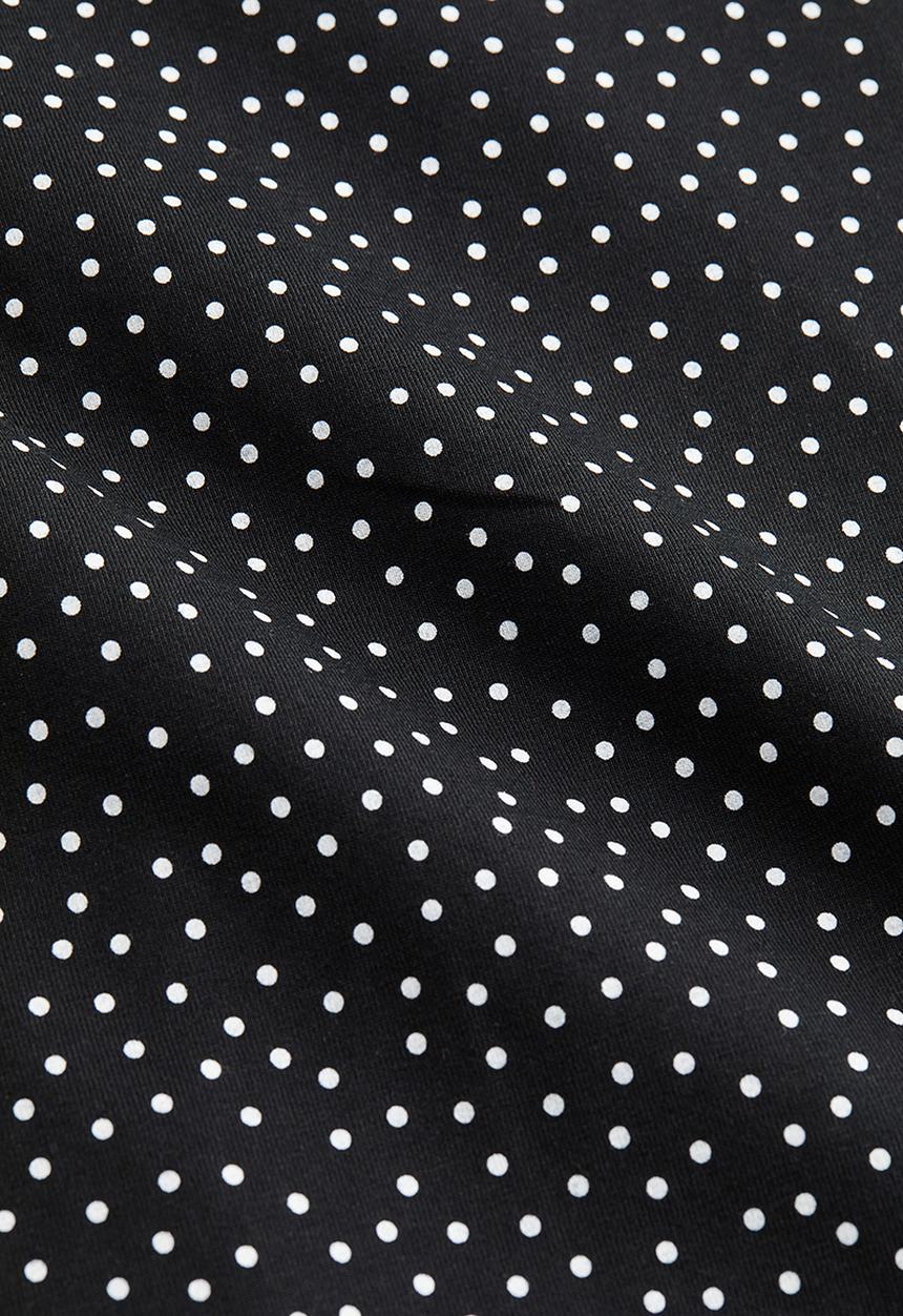 H&M - A-line jersey dress - black/spotted