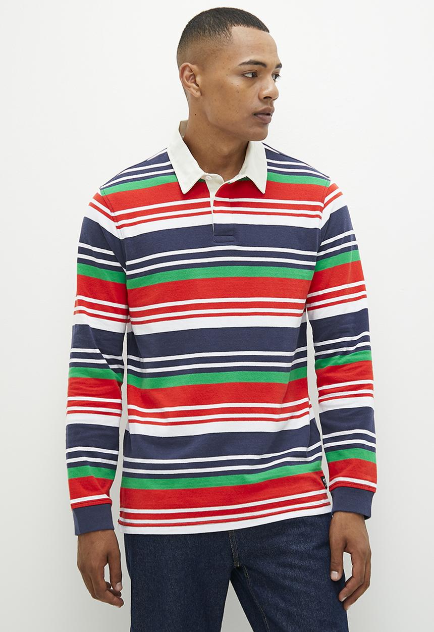 Levi’s® - Classic long sleeve rugby - ivy navy academy strip 