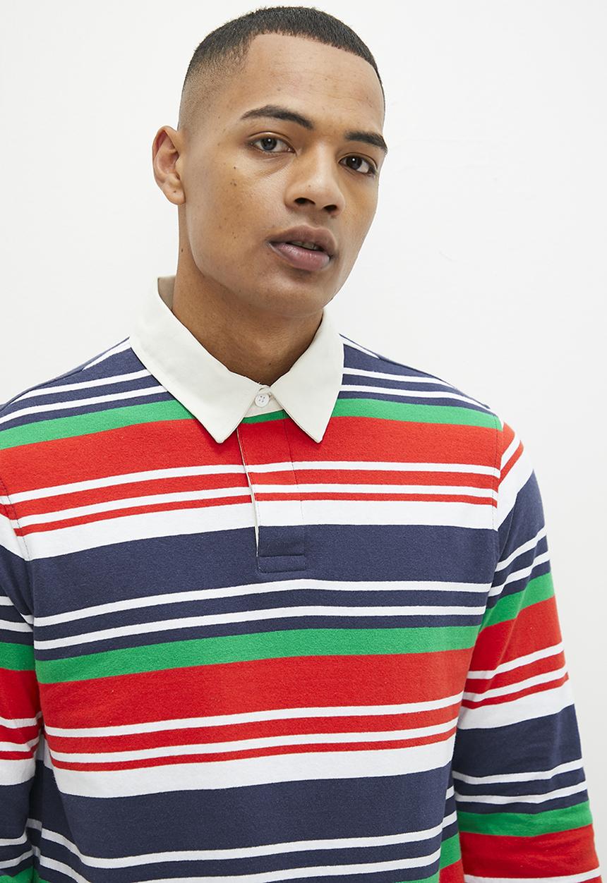 Levi’s® - Classic long sleeve rugby - ivy navy academy strip 
