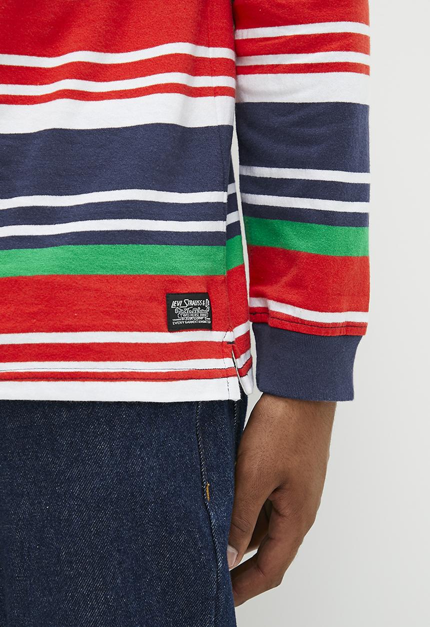 Levi’s® - Classic long sleeve rugby - ivy navy academy strip 