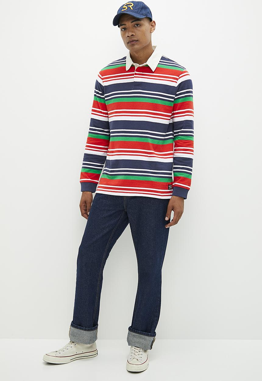 Levi’s® - Classic long sleeve rugby - ivy navy academy strip 