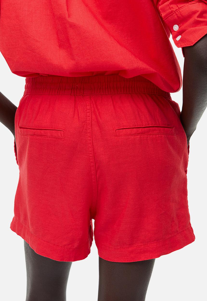H&M - Linen-blend shorts - red