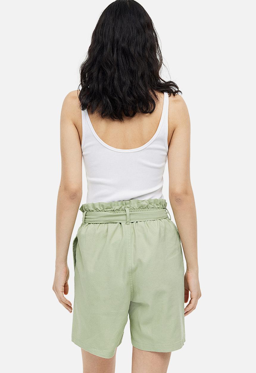 H&M - Mama before & after linen-blend shorts - pistachio green 