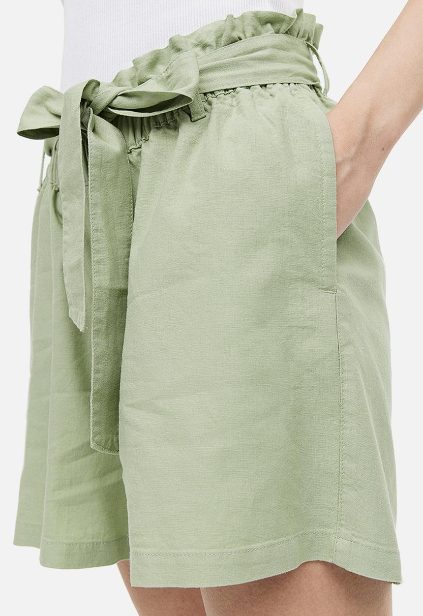 H&M - Mama before & after linen-blend shorts - pistachio green 