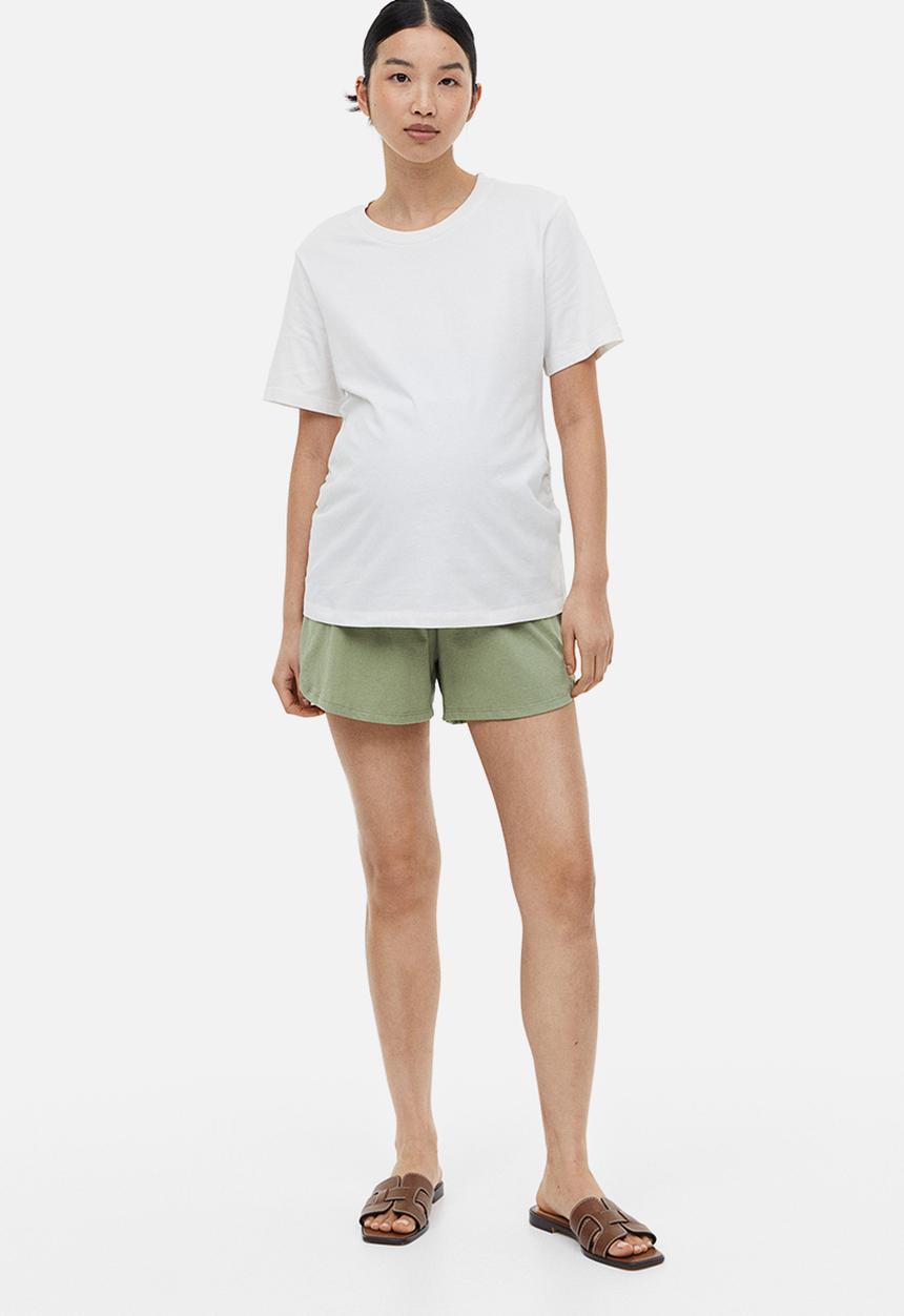 H&M - Mama cotton jersey shorts - green