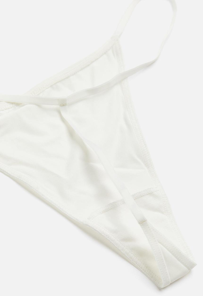 H&M - 3-pack jersey thong briefs - white