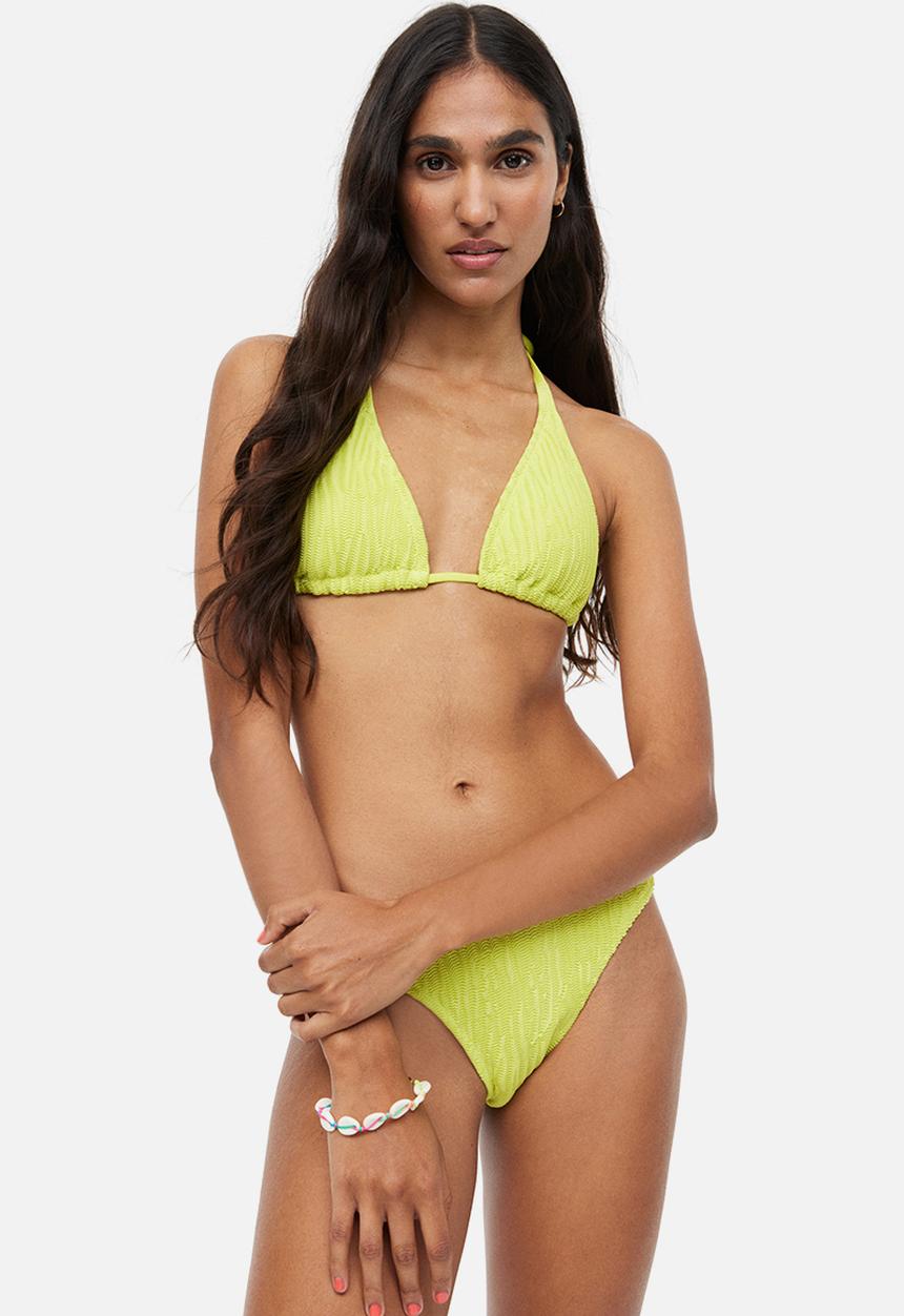 H&M - Padded triangle bikini top - yellow