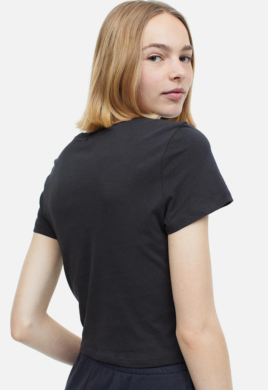 H&M - Printed cropped top - black surfer